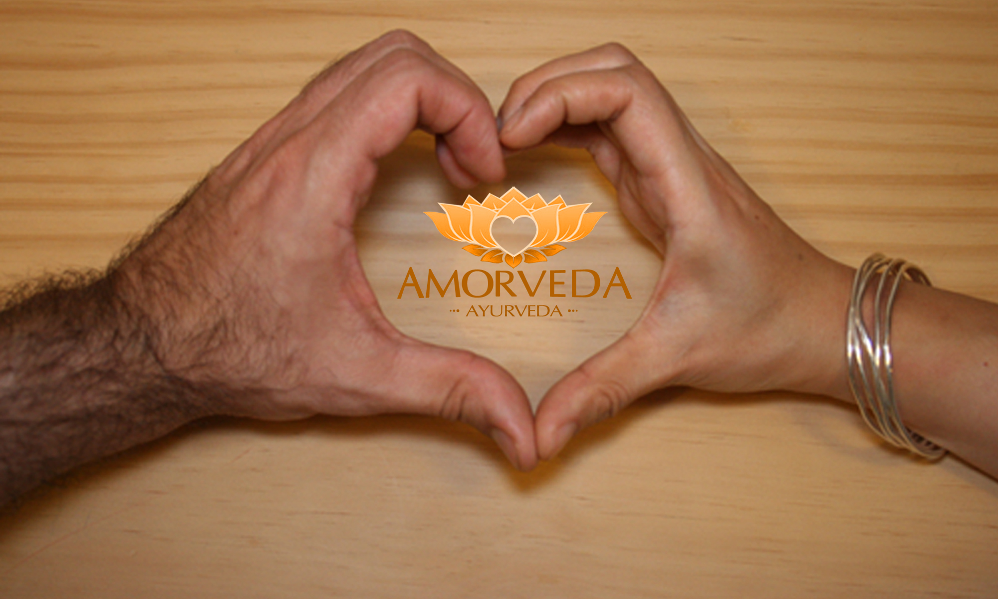 Heart shape with Hands AmorVeda Ayurveda